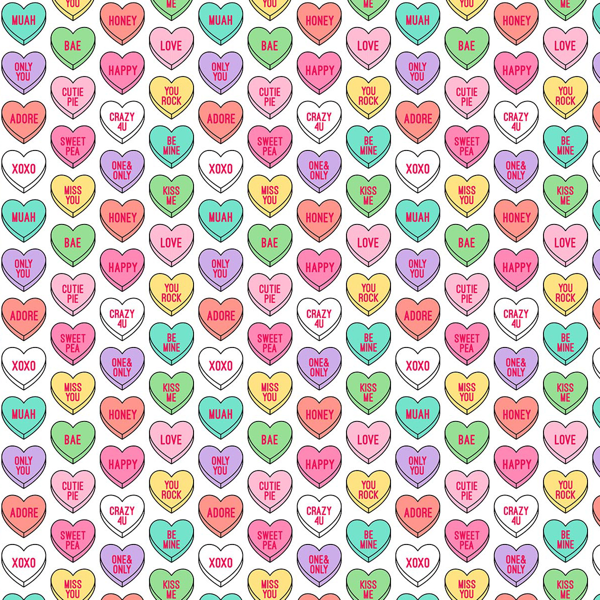 Crafty Cottons Love Hearts Sweets
