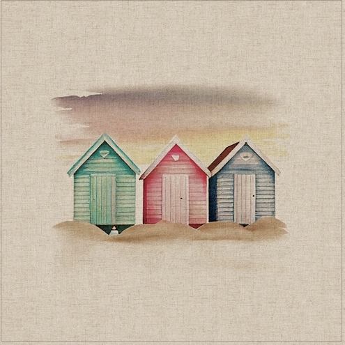 Beach Huts Cushion & Tote Bag Panels: Set of 6 Assorted - Image 6